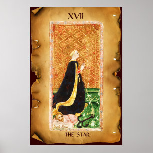 POSTER TAROTS RENAISSANCE ANTIQUES 17 / L'ÉTOILE (ESPÉRAN