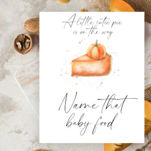 Poster Tarte à la citrouille - donnez un nom à ce bébé