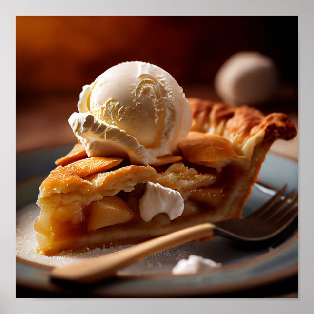 Poster Tarte aux pommes - Yummy Kitchen Wall Art (Devant)