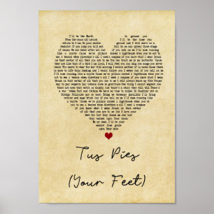 Poster Tartes de Tus votre copie lyrique de chanson