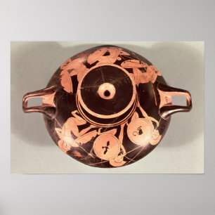 Poster Tasse à silhouette rouge