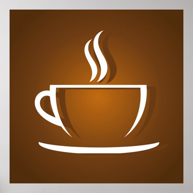 Poster Tasse de café brun (Devant)