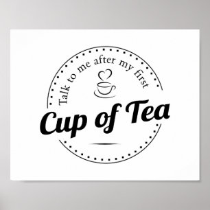 Poster Tasse de thé Cuisine personnalisée Imprimer