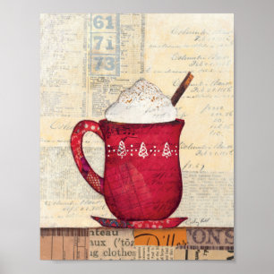 Poster Tasse rouge de Noël