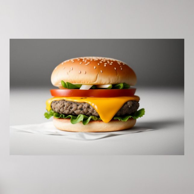 Poster Tasty Cheeseburger (Devant)