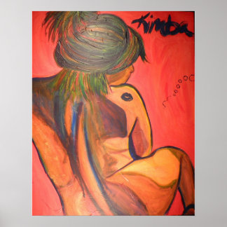 Poster 'Tatoo Kiss', Poster, rouge, nu, Sincerest Kimba