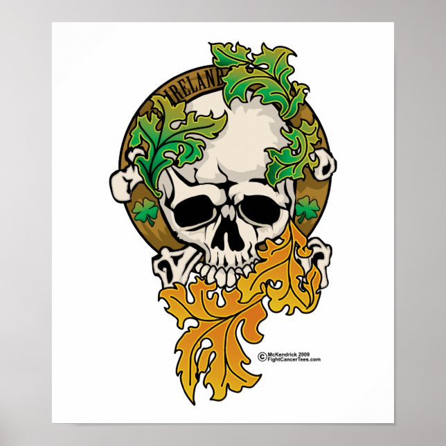 Poster Tatouage crânien Irlande (Devant)