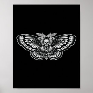 Poster Tatouage de la tête de mort Symbole inspiré de l'a