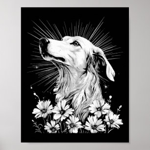 Poster Tatouage de style rétro Amoureux des chiens de Bor