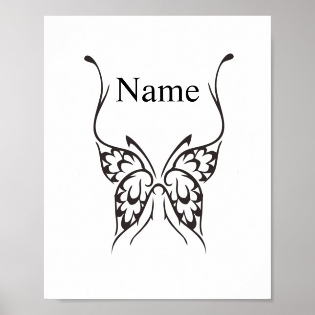 Poster Tatouage papillon stylisé Thunder_Cove (Devant)