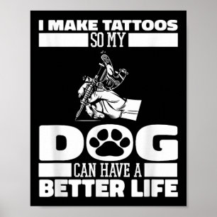 Poster Tatouage tatouage de chien tatoué - Artiste de tat