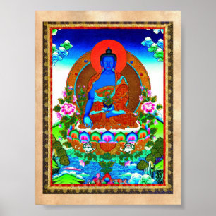 Poster Tatouage tibétain oriental frais de Bhaisajyaguru