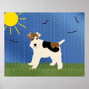 Poster Tatouage Wire Fox Terrier