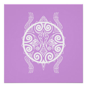 Poster Tattoo Tiki Warrior Turtle