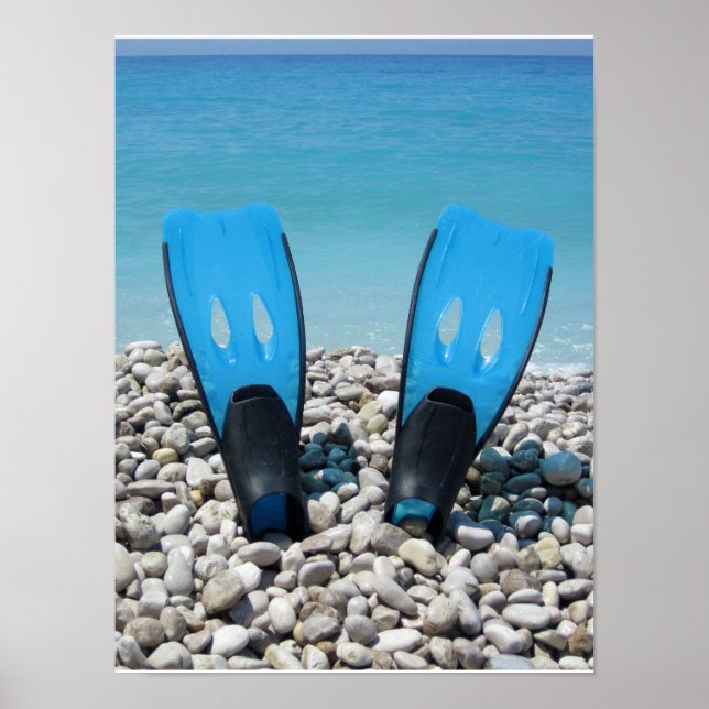 Poster Taucherflossen (Vorne)