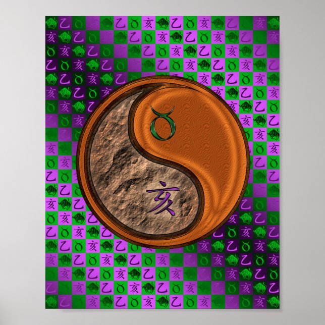 Poster Taurus et Bois (Devant)