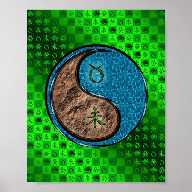 Poster Taurus et chèvre d'eau (Devant)