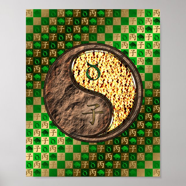 Poster Taurus et rat de feu (Devant)