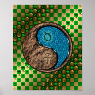 Poster Taurus et rat d'eau