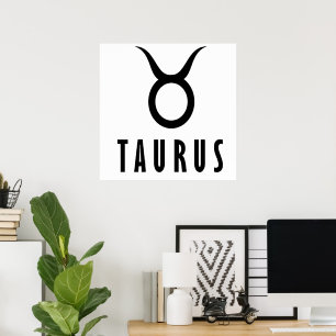 Poster Taurus zodiaque