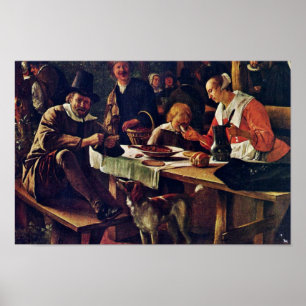 Poster Tavern Garden Détail Par Steen Jan (Meilleure Qual