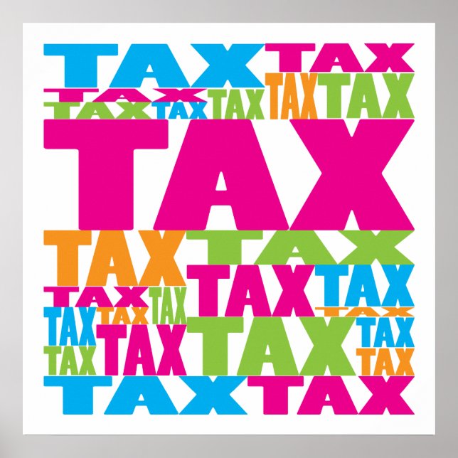 Poster Taxe colorée (Devant)