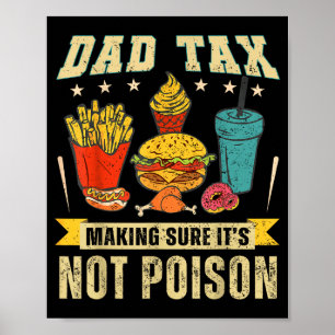 Poster Taxe de papa rétro s'assurant que ce n'est pas iso
