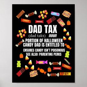 Poster Taxe Ou Traiter Un Bonbon Drôle Halloween Sarcasti