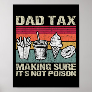Poster Taxe Papa Rétro Assurant qu'elle n'est pas empoiso