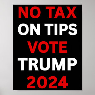 Poster Taxes sur pourboires Vote Trump 2024 Reprendre l'A