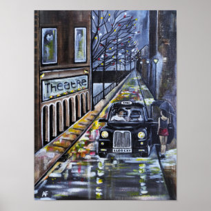 Poster Taxi pour Kate Peinture d'Alfred Fox