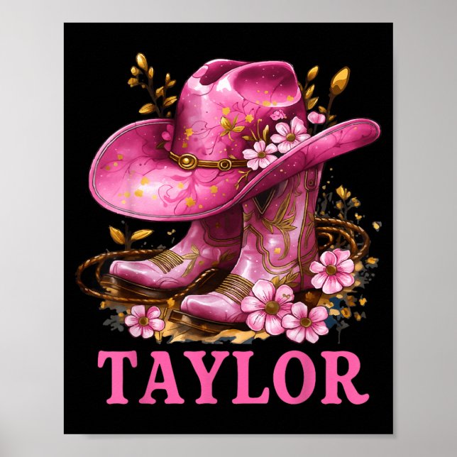 Poster Taylor Outfit Cowgirl Boots Youth Women Teen Girls (Devant)