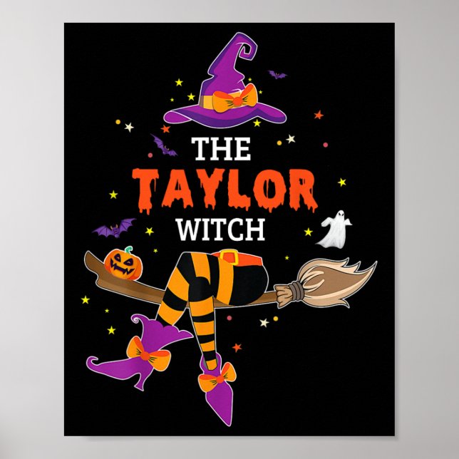 Poster Taylor Witch Casquette Halloween Ghost Nom de fami (Devant)