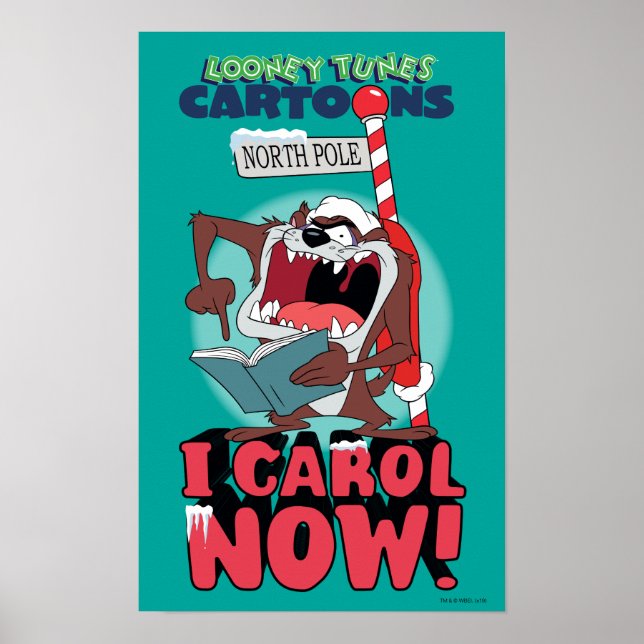 POSTER TAZ™ "JE CHANTE MAINTENANT !" (Devant)