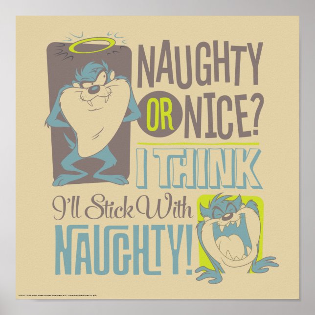 Poster TAZ™ - Naughty ou Nice ? (Devant)