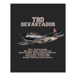 Poster TBD Devastator | WW2 Plane