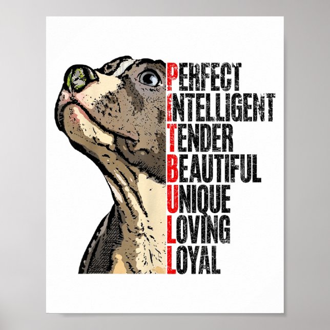 Poster Tbull Perfect Intelligent Tender Beautiful Unique  (Devant)