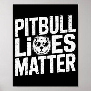 Poster Tbull vit - Amoureux Ttie Amour Chien Propriétaire