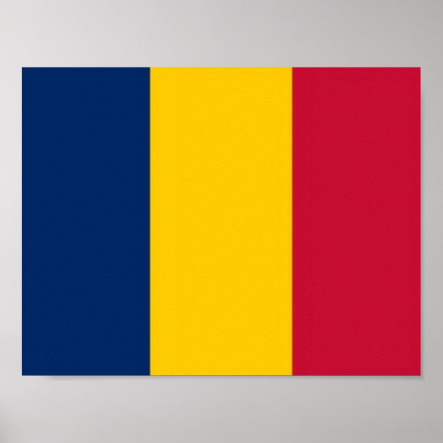 Poster Tchad - Drapeau - (Devant)