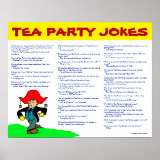 Poster Tea Party Blagues