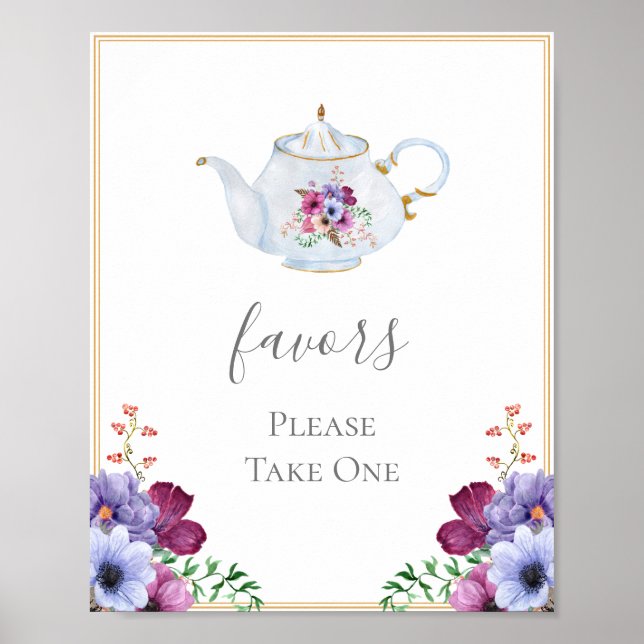 Poster Tea Party privilégie la Fête des mariées (Devant)