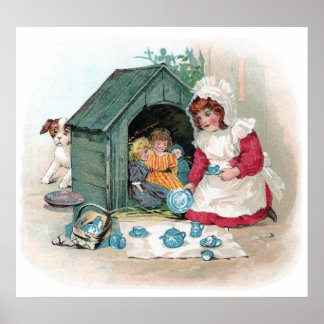 Poster Tea Party victorienne dans Doghouse