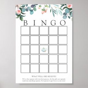 Poster Tea Time Baby Bingo Carte de jeu