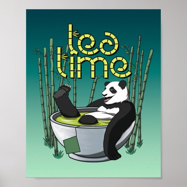 Poster Tea Time Panda (Devant)