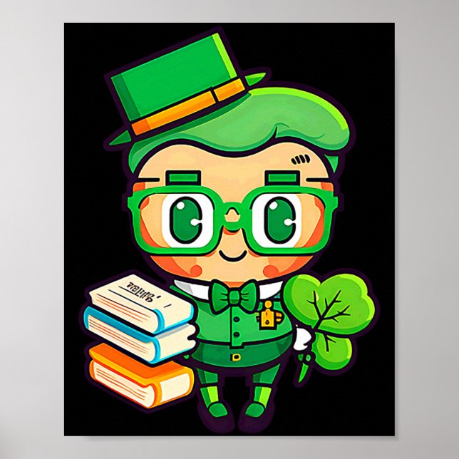 Poster Teacher Leprechaun St Patricks Day Teacher T Shirt (Devant)