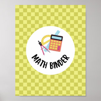 Poster teacher math binder organization