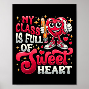 Poster Teacher Valentines Chemise de Jour Mon Cl Est Plei