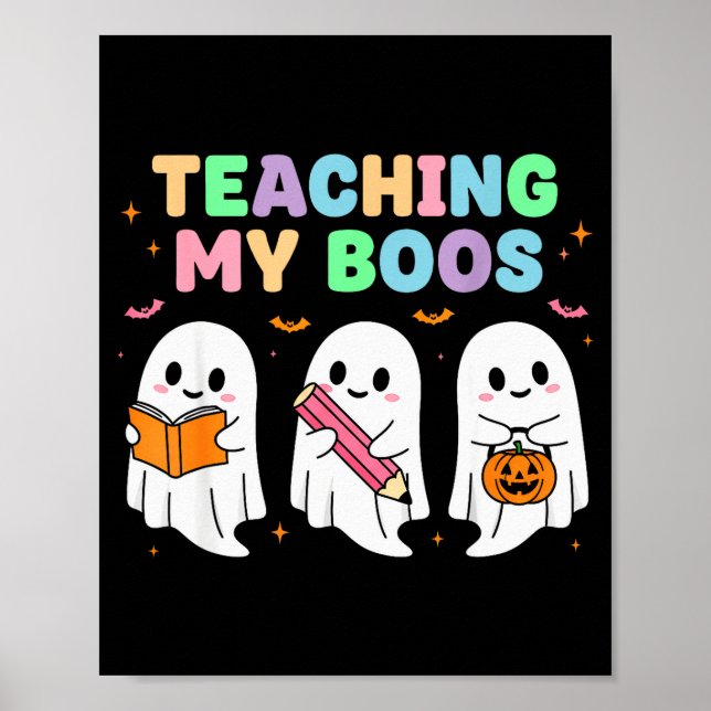 Poster Teaching My Boos Soky Teacher Women Cute Ghost  (Devant)