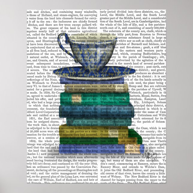 Poster Teacup et livres (Devant)