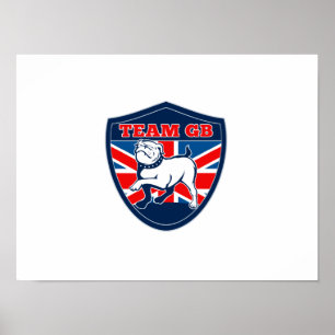 Poster Team le bouclier britannique d'équipe de sports de